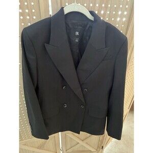 Banana Republic Women's Blazer Size 4 Fabbrica Alta Marzotta Italian Wool Black